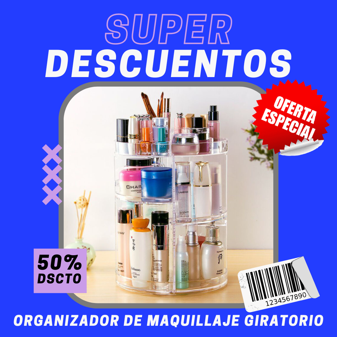 Organizador Giratorio De Maquillaje Labiales Cremas Perfumes